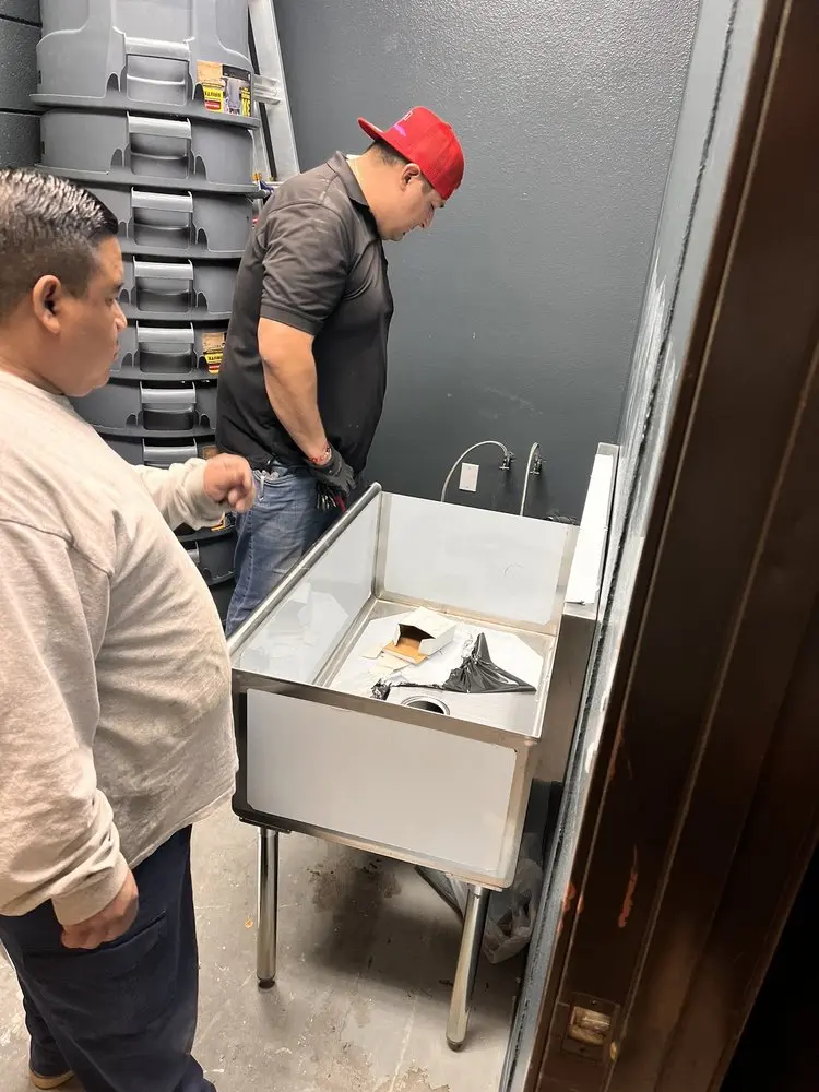 Commercial plumbing and sink installation in Grill